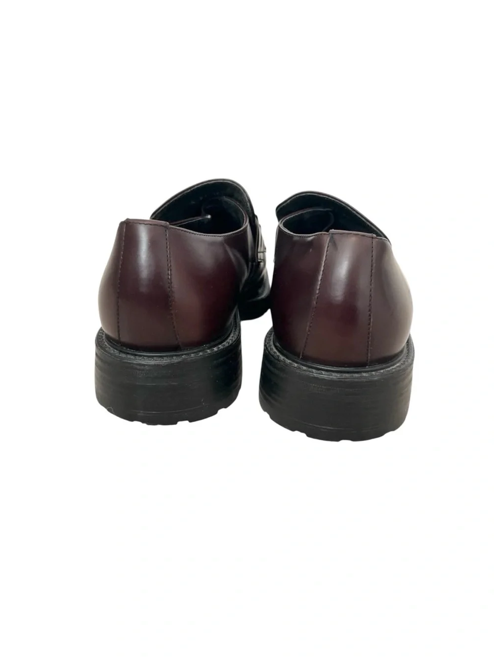 Guess Men's Brown Leather Buckle Loafers Size: 10 1/2